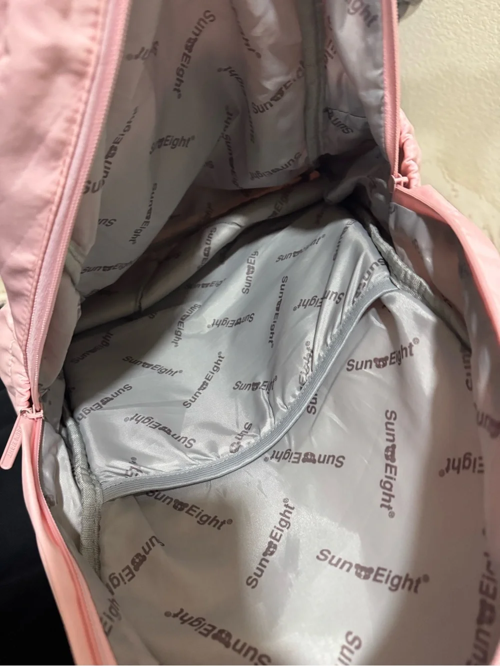 Sun Eight Pink Backpack Multi Pocket School Travel Bag